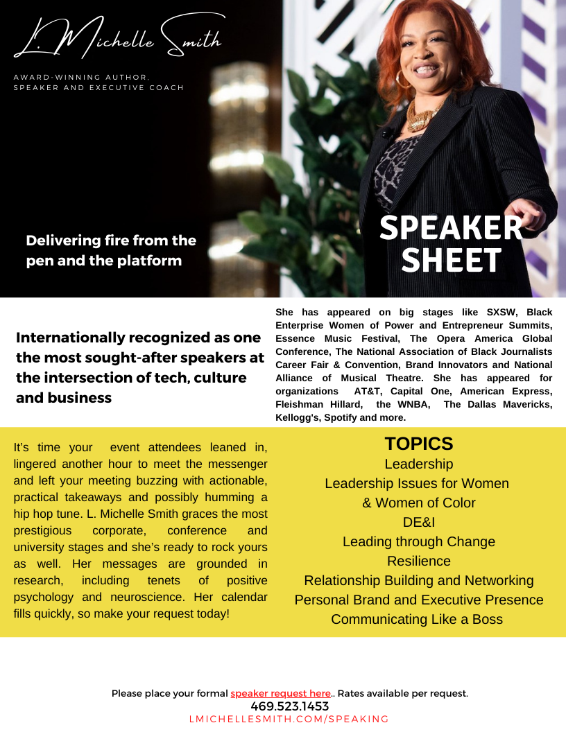 L Michelle Smith Speaker Sheet